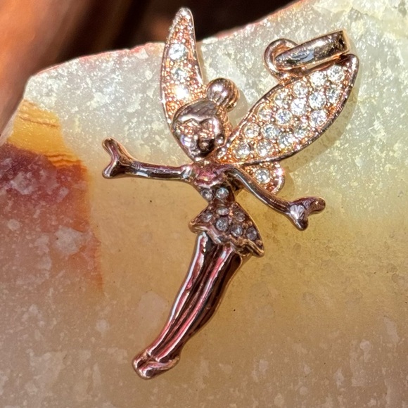 Disney Tinker Bell 18K Rose Gold Plated Pendant - Picture 7 of 11
